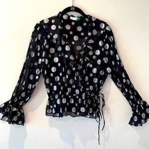 RIXO black and white top, size medium